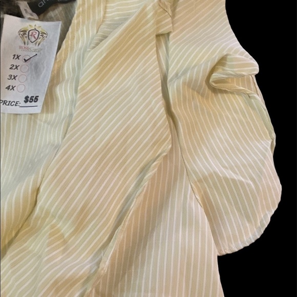 NWT Angela Plus Size Blouse Sleeveless Cream - Picture 12 of 13